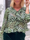 Blouse with leopard print