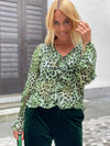 Blouse with leopard print