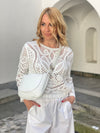 Cotton Mesh Sweater in Multi Colors