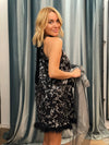 Dress with sequins
