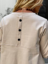 Gal pullover with a neckline in the front in two colors