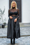Elegantna čipkasta Majica s puli ovratnikom