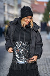 Cap with sequins in several colors