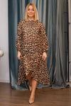 Haljina od mješavine leopard svile