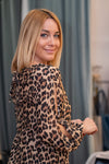 Haljina od mješavine leopard svile