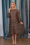 Haljina od mješavine leopard svile