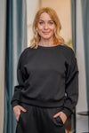 Sweater with zipper on the shoulder in multi-colored viscose mix