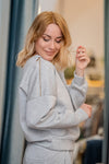Sweater with zipper on the shoulder in multi-colored viscose mix