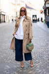 Trench Coat with sewn-on shiny zircons
