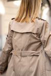 Trench Coat with sewn-on shiny zircons