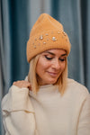 Hat with glitter patches Crystal