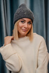 Hat with glitter patches Crystal