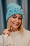 Hat with glitter patches Crystal