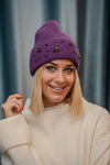 Hat with glitter patches Crystal