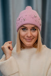 Hat with glitter patches Crystal