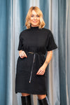 Viscose Dress with belt in multiple colors