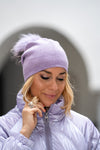 A cap with sequins and a cof in several colors