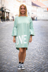 Bombažna Oversize Tunika Love v več barvah