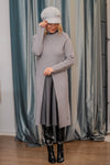 Alfa dress with slit in several colors