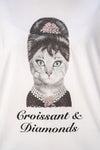 Bombažna Oversize Majica Croissant&Diamonds