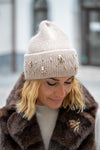 Hat with glitter patches Crystal