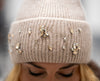 Hat with glitter patches Crystal