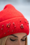 Hat with glitter patches Crystal