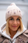 Hat with glitter patches Crystal