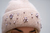 Hat with glitter patches Crystal