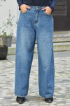 Široke Jeans Hlače