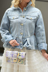 Jeans Jakna z nabranim spodnjim delom