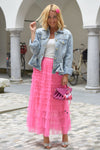 Jeans Jakna z nabranim spodnjim delom