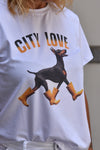 Bombažna Majica s potiskom City Love