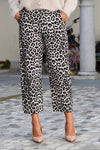 Bombažne Hlače z leopard vzorcem