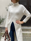 Alfa dress with slit in several colors