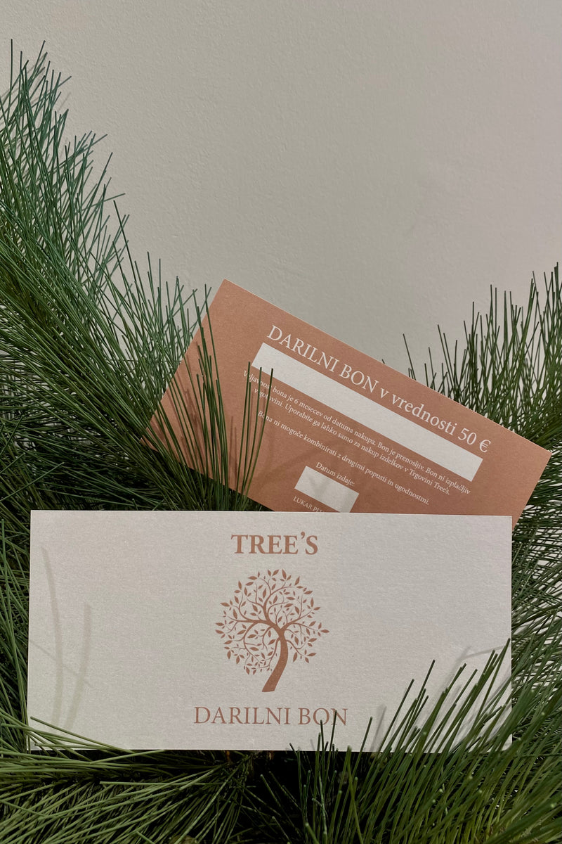 Darilni bon za 50€ Trgovina TREE'S