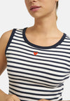 Bombažna Črtasta Majica brez rokavov Smith&Soul
