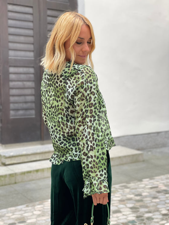 Bluza z leopard potiskom