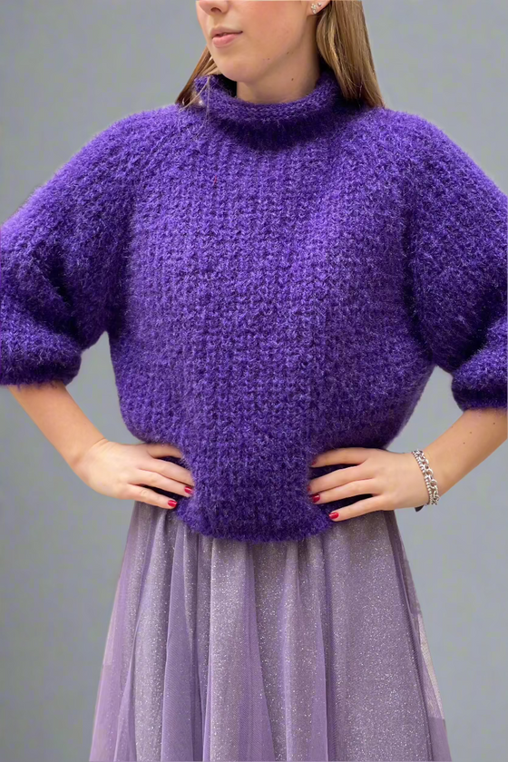 Višebojni sjajni džemper