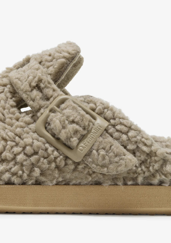 D. Franklin Natikači Vibe Clog Fleece Taupe