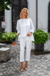 Bela Bluza z naborki Wendy Trendy