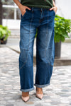 Široke Jeans Hlače