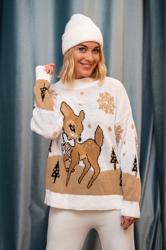 Božični Pulover Bambi v več barvah