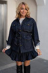 Denim Jakna z pasom