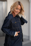Denim Jakna z pasom