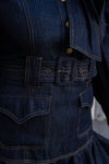 Jeans Obleka z volanom