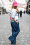 Jeans Hlače s širokimi hlačnicami