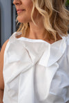 Bela Bluza z izrazitim ovratnikom Wendy Trendy