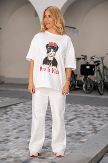  Bombažna Oversize Majica Viva La Vida