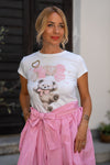 Bela Majica z motivom medvedka